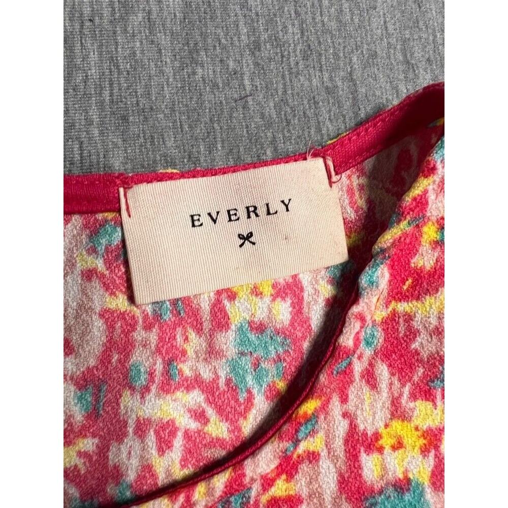 Everly Fit & Flare Dress Multicolor Abstract Round Neck Sleeveless Size SMALL - Picture 6 of 9